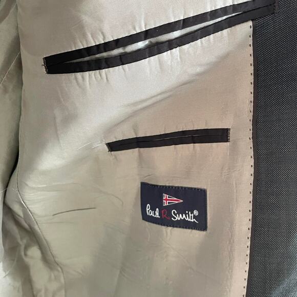 Paul Smith Reda Super 110s Wool Blazer Charcoal Gray 56 - Picture 3 of 7